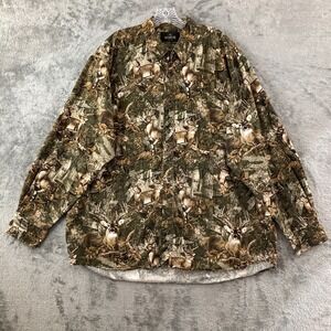 RedHead Deer Buck Camo‎ Shirt Mens XL Camouflage Hunting Long Sleeve Button Down
